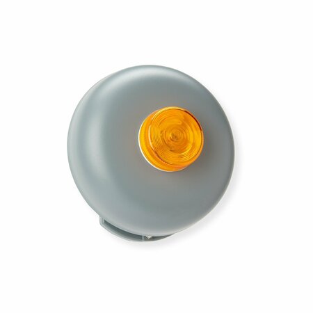 WL JENKINS 8in Flashering Bell  Pigtail  24VAC Vibrating  Outdoor Bell with Amber Light 3034WP-A